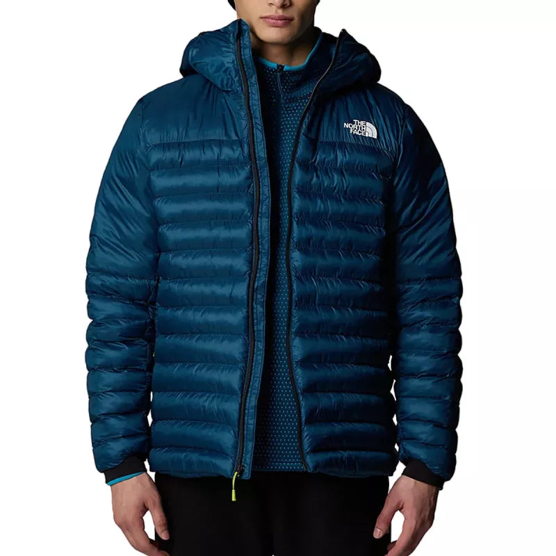 Doudoune Légère À Capuche M Terra Peak - Bleu Petrole/Blanc