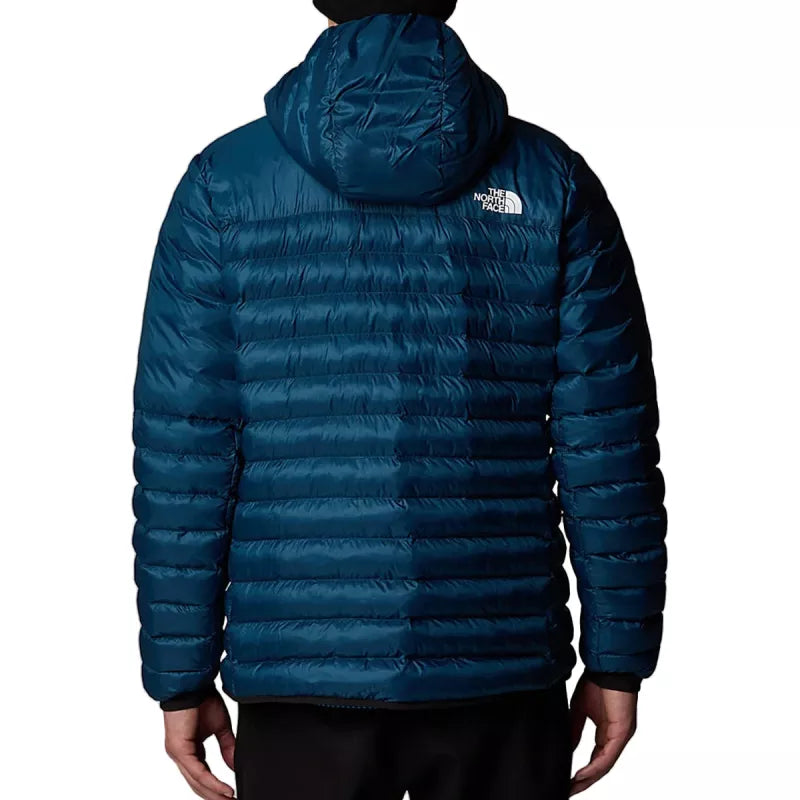 Doudoune Légère À Capuche M Terra Peak - Bleu Petrole/Blanc