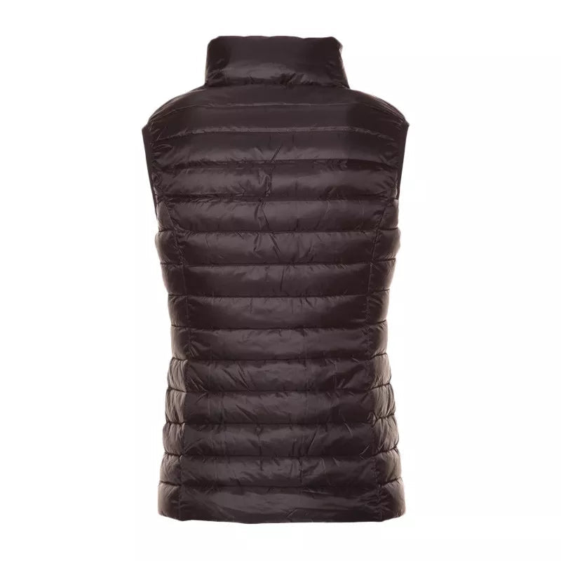 Chaleco Acolchado Sin Mangas Seda Noos - Negro - Mujer