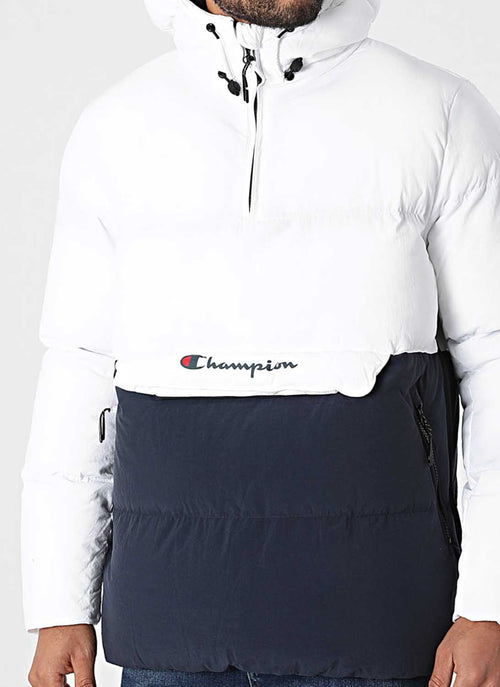 Champion - Doudoune Semi-Zippée Hooded - Blanc - Homme