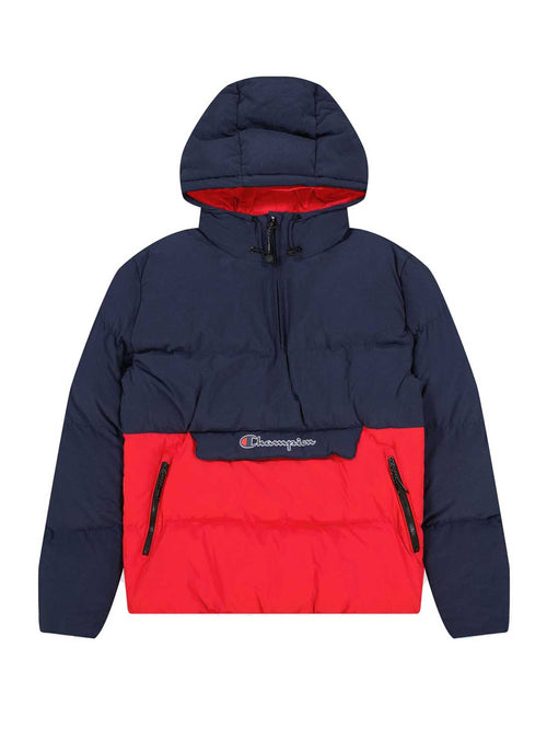 Champion - Doudoune Semi-Zippée Hooded - Bleu - Homme