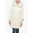 Parka Down Jacket Carnation With Fur Hood