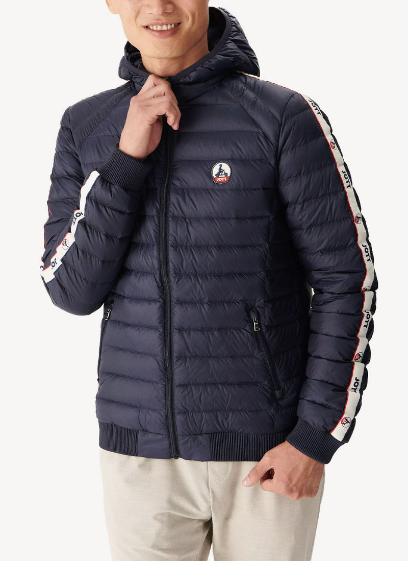 Jott - Doudoune À Capuche Et Logo - Navy - Homme