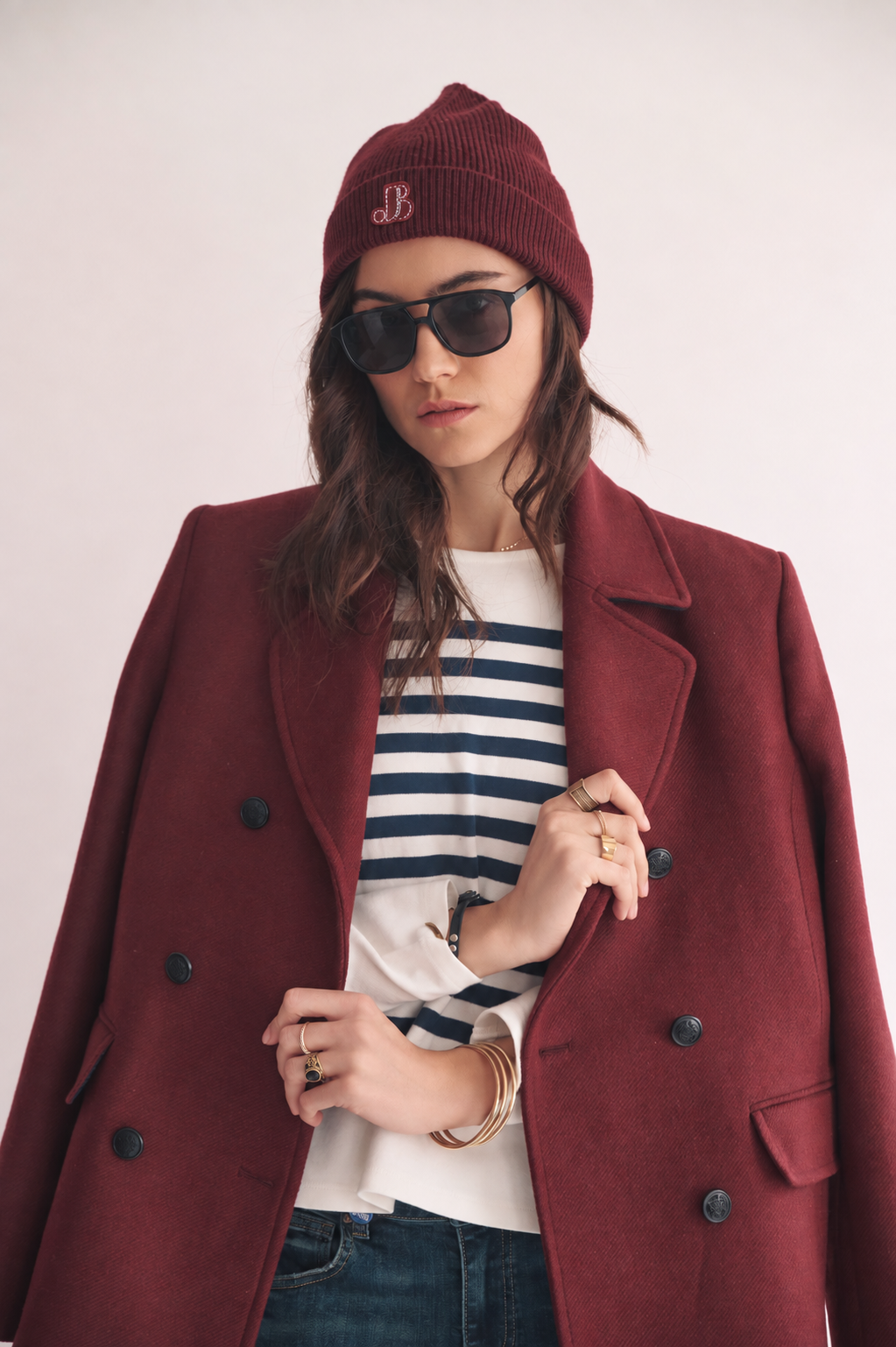Manteau Manuscrit - Aubergine