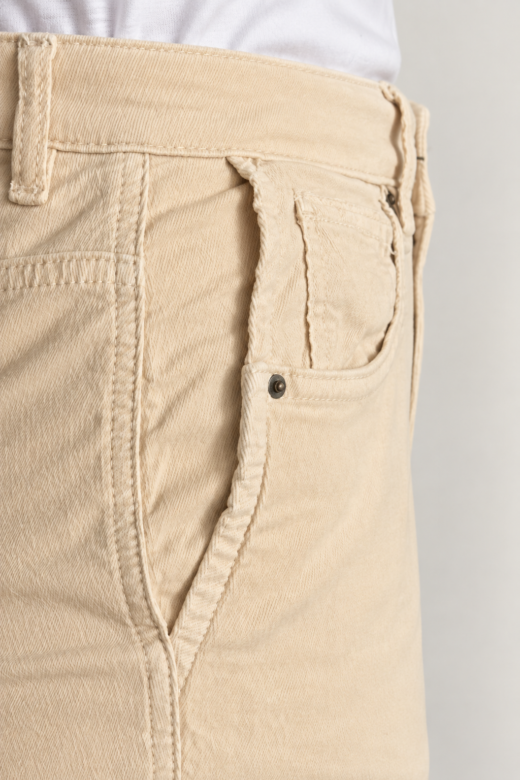 Pantalon Paumelle Newvelvet - Ecru