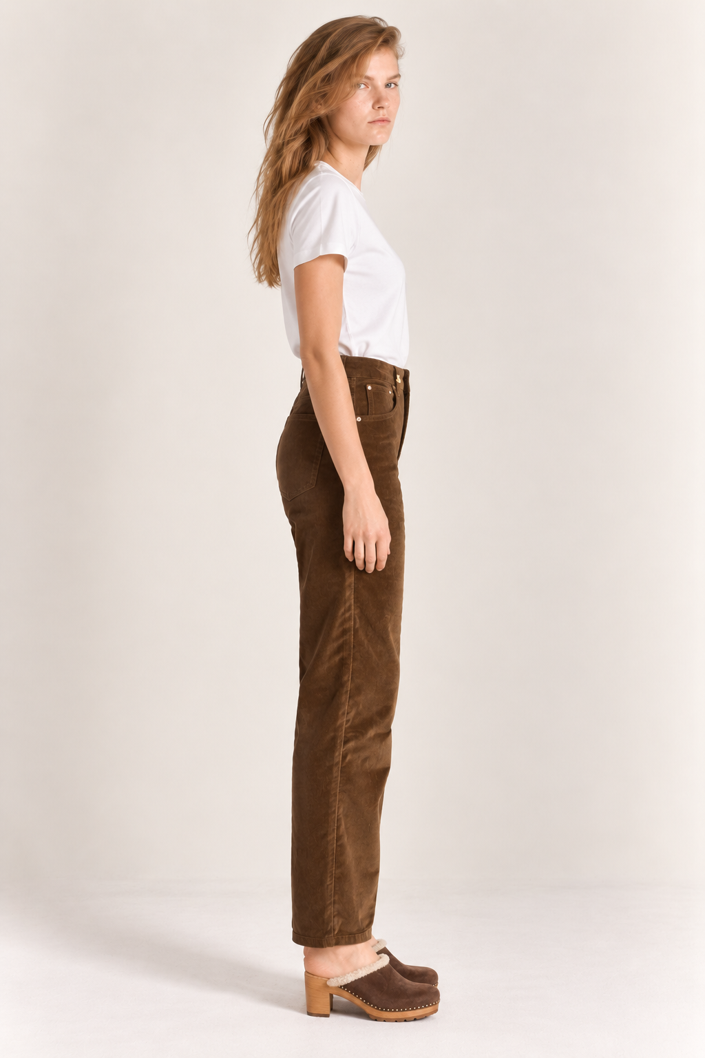 Jeans Pompidou Tiny Cord - Hazelnoot