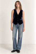 Gilet Gauthier Flatvelvet - Saphir