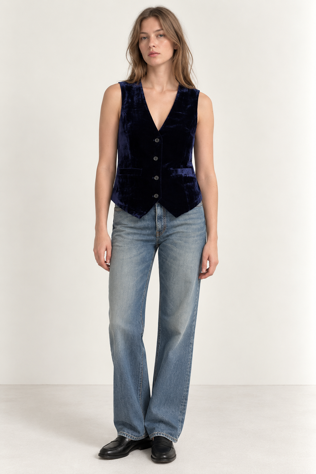 Gilet Gauthier Flatvelvet - Saphir