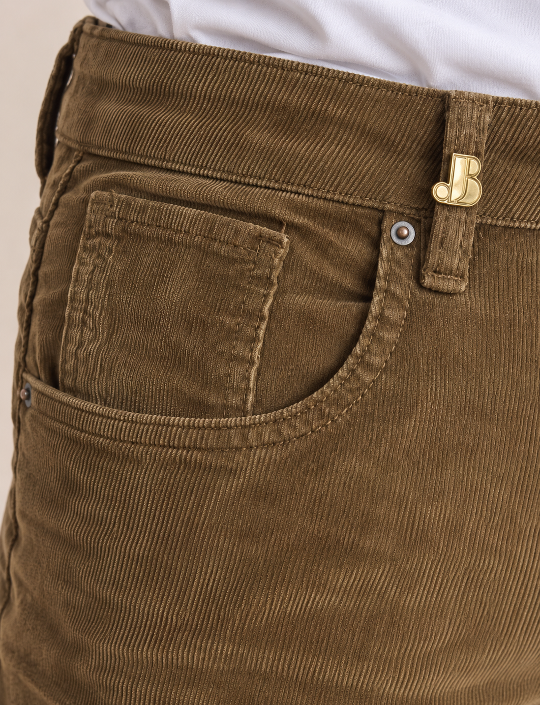 Jeans Pompidou Tiny Cord - Hazelnoot