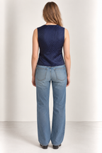 Gilet Gauthier Flatvelvet - Saphir