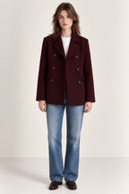 Manteau Manuscrit - Aubergine