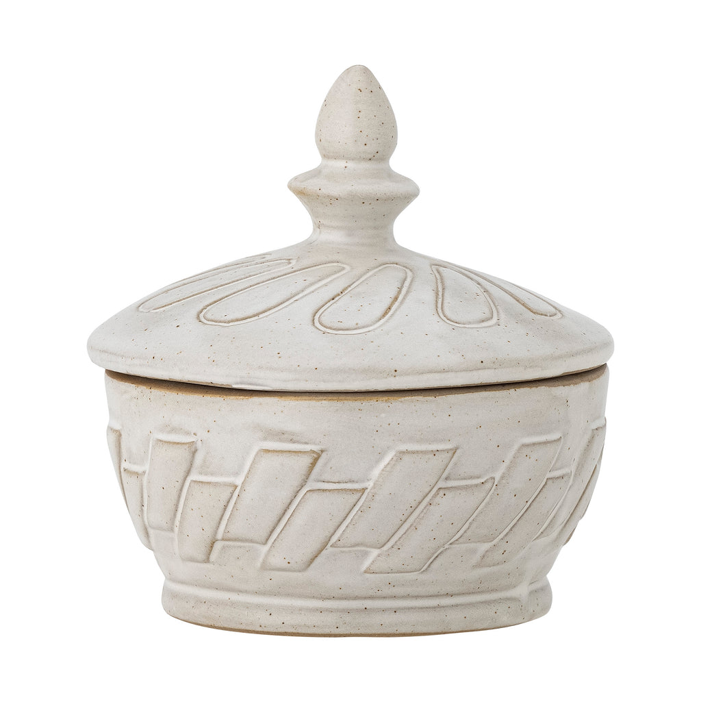 Pauline - Jar with Lid - Natural - Stoneware