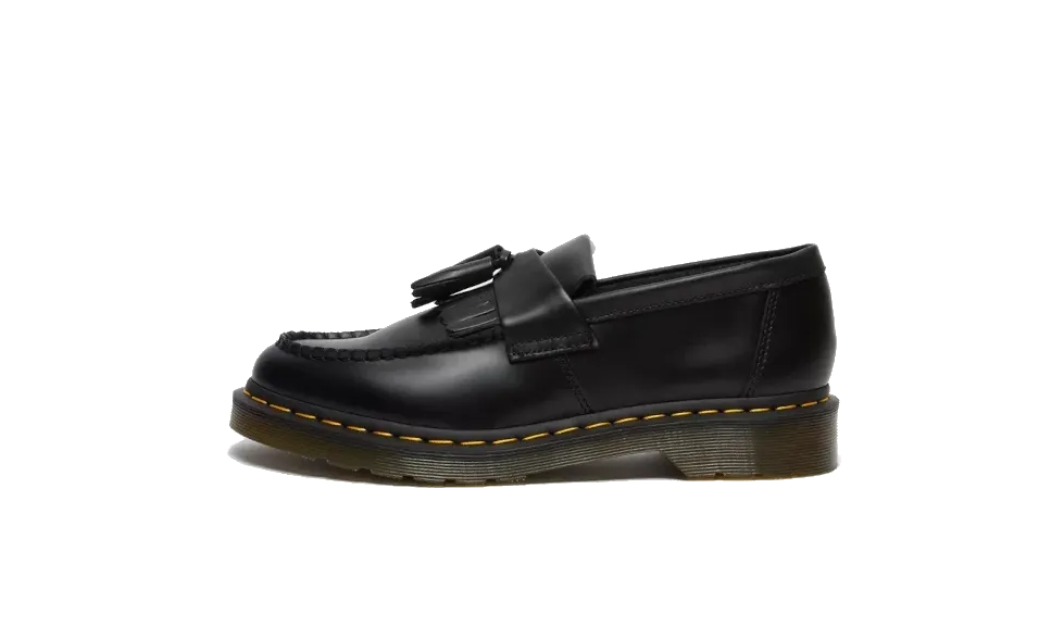 Adrian Smooth Leather Tassel Loafer Black - Noir