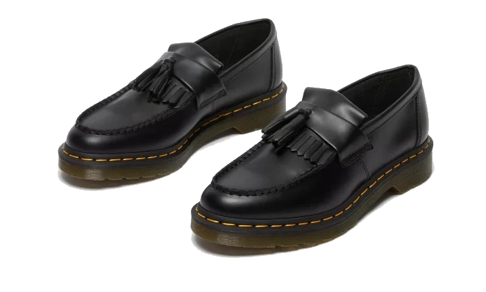 Adrian Smooth Leather Tassel Loafer Black - Noir