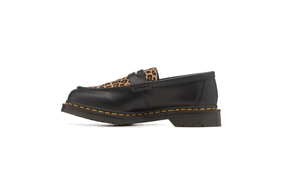 Penton Mini Leopard Spot Hair On Loafer - Noir