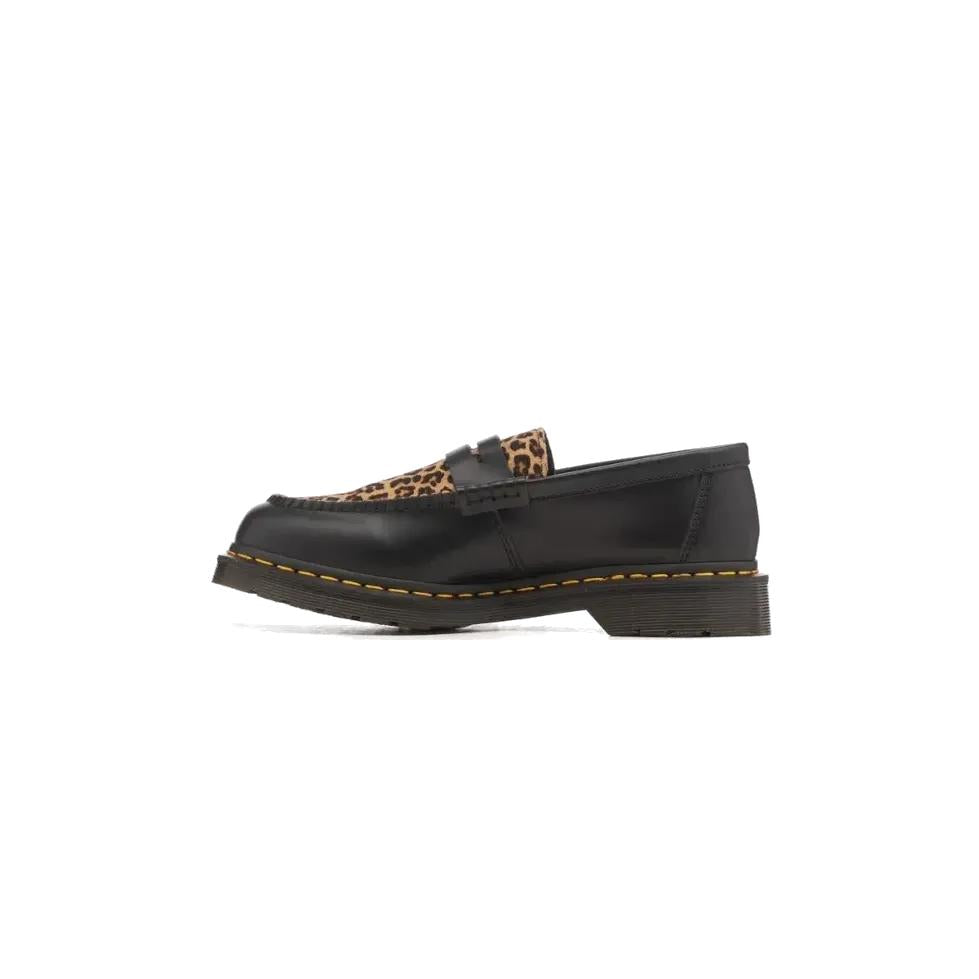 Dr. Martens - Penton Mini Leopard Spot Hair On Loafer - Noir