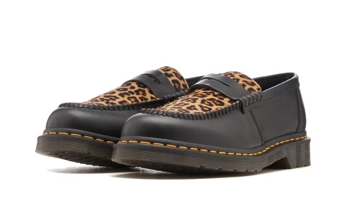 Dr. Martens - Penton Mini Leopard Spot Hair On Loafer - Noir