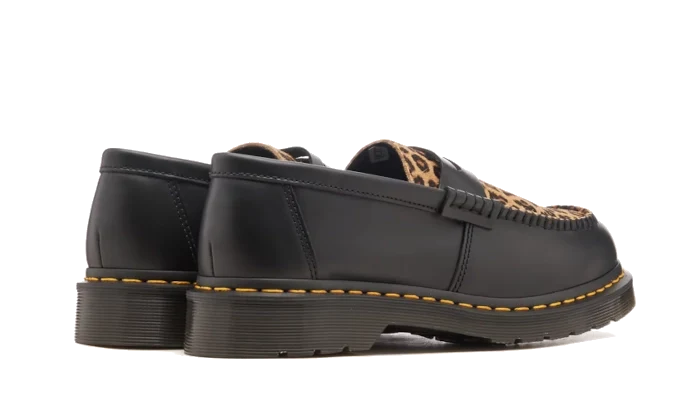 Penton Mini Leopard Spot Hair On Loafer - Noir