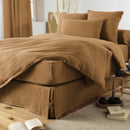 Drap Housse - Double Gaze De Coton - Gaia - Camel