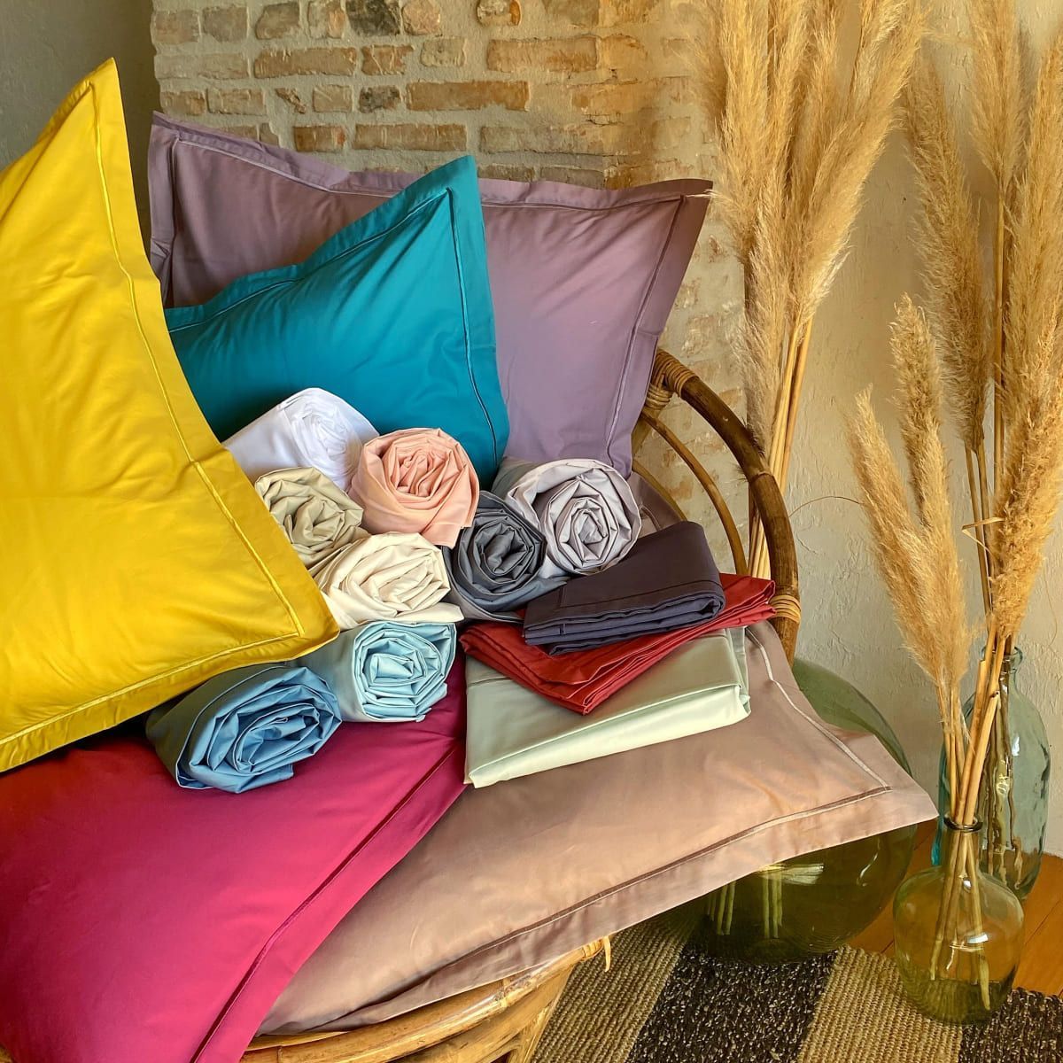Uni Percale - Sábana Bajera - Percal de Algodón - Gris