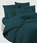 Haomy - Housse De Couette Viti Lin Bleu De Prusse, 260 X 240 - Mixte