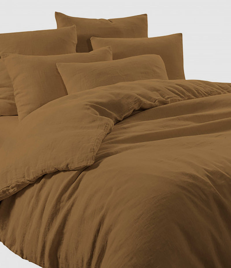 Haomy - Housse De Couette Viti 240 X 220 Tabac - Mixte