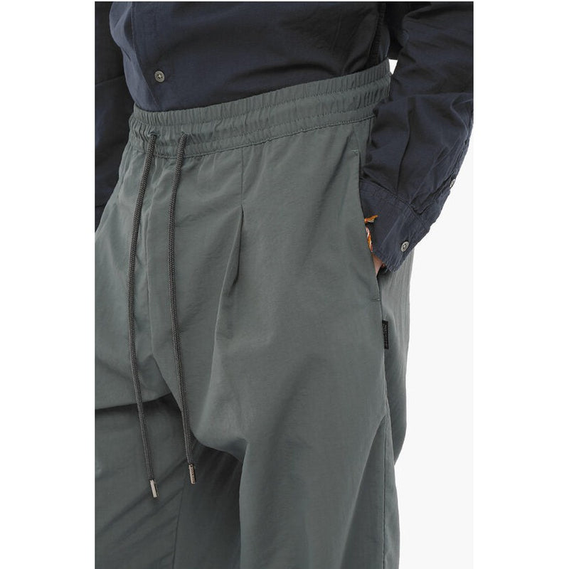 Drawstring Waist Nylon Pants