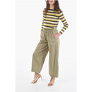 Drawstring Waist Pants Popeline Cotton