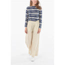 Drawstring Waist Pants Popeline Cotton