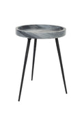 Karrara - Side Table - Solid Marble - Grey/Black