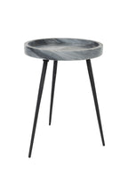 Karrara - Side Table - Solid Marble - Grey/Black