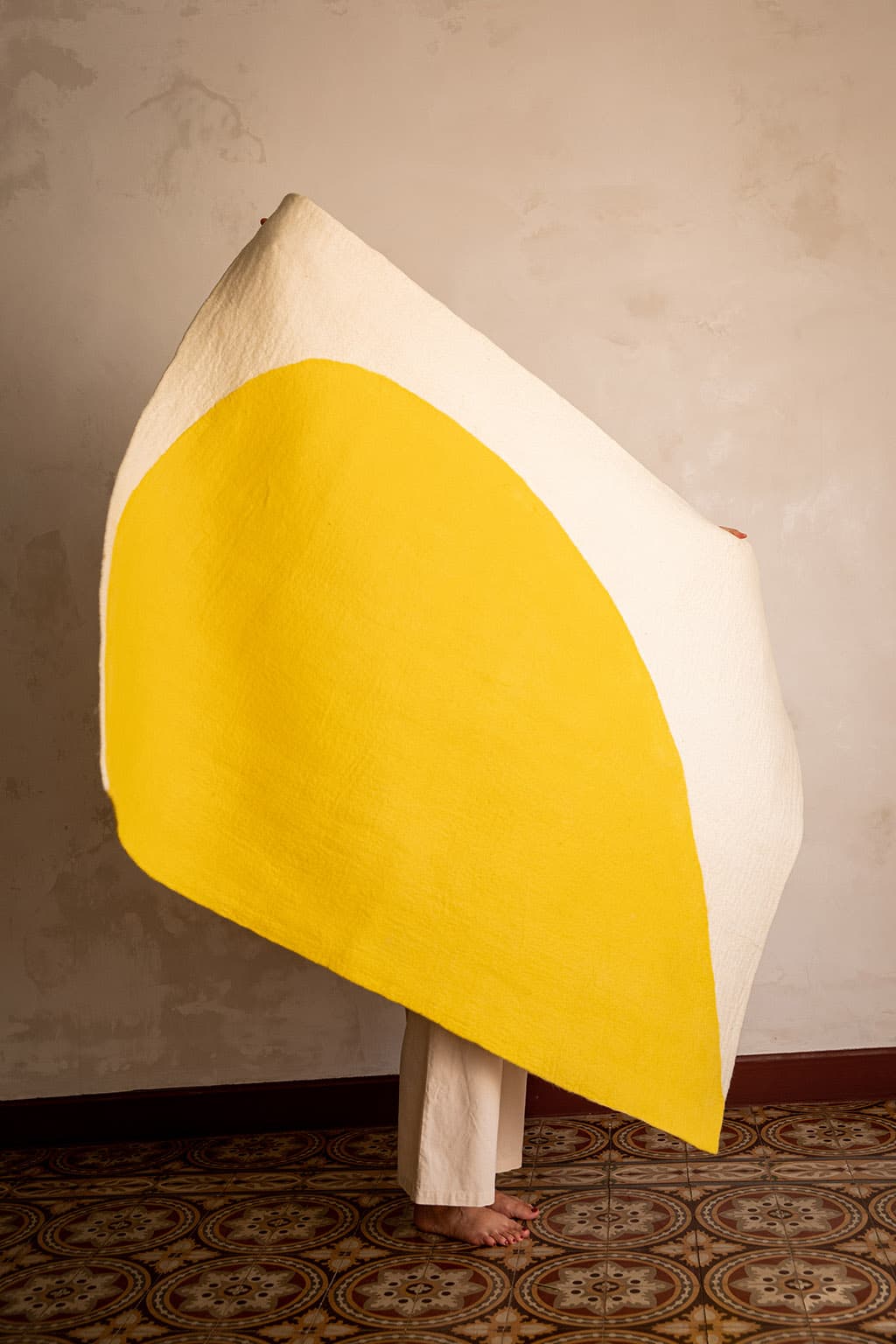 Tapis Dune - Naturel - Citron