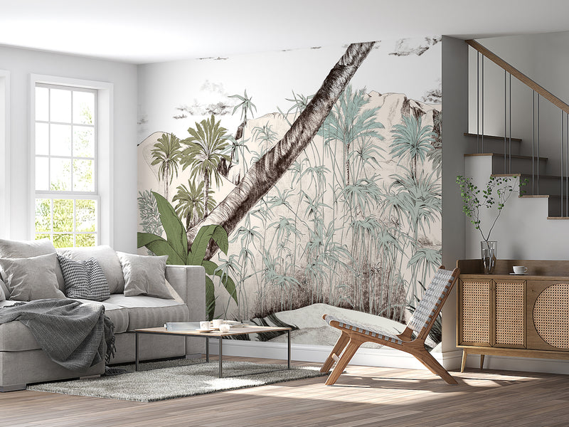 Fresque Dune - Vert Palmier