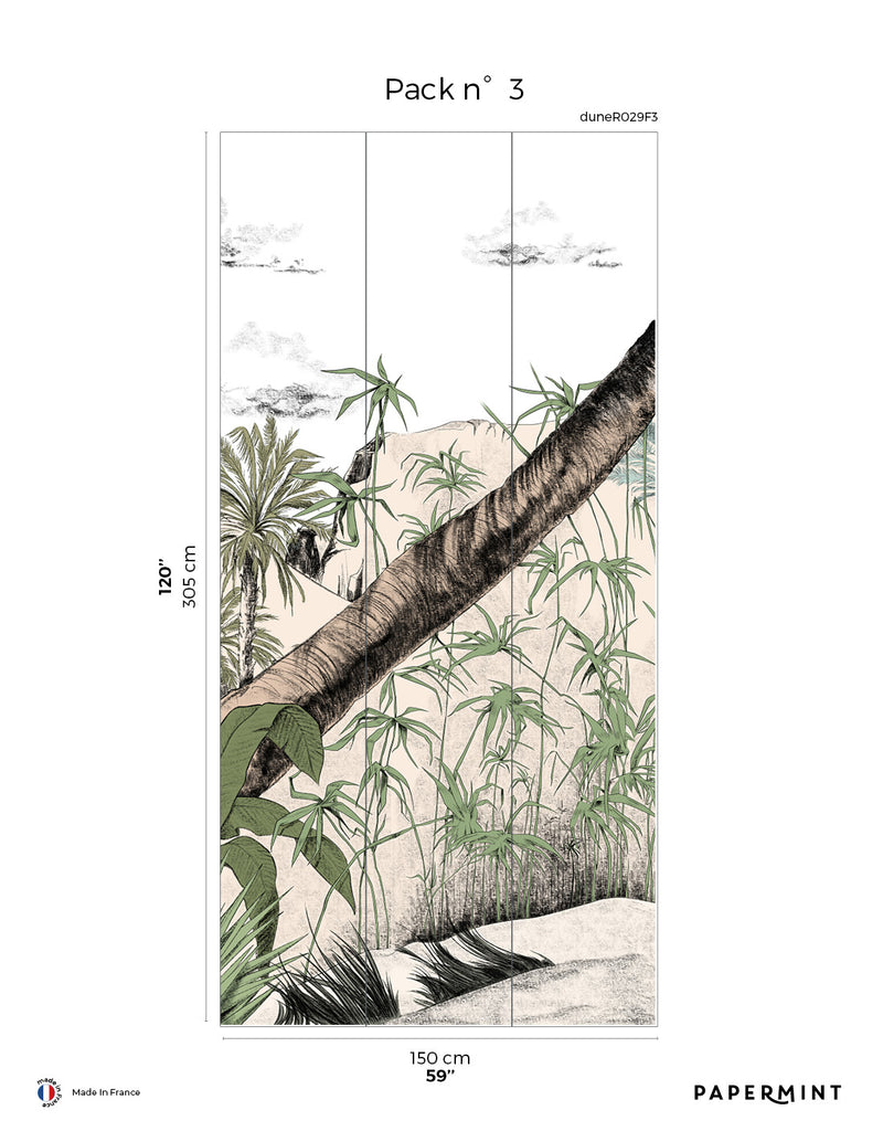 Fresque Dune - Vert Palmier