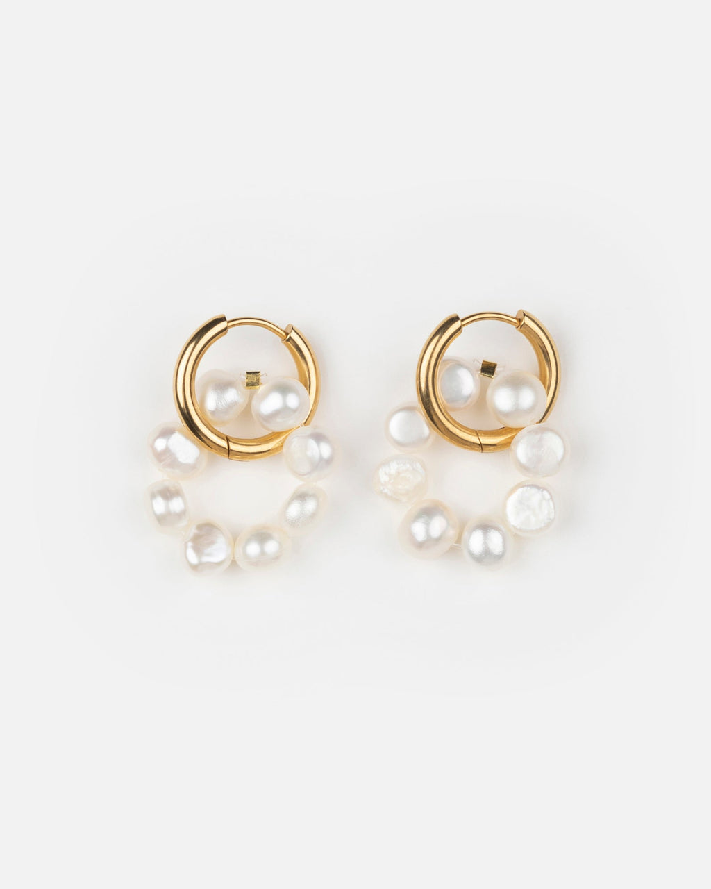 Boucles D'Oreilles Perles - Doré