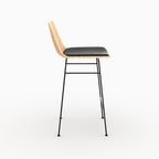 Faro - Set of 2 Central Island Chairs in Natural and Black Material