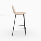 Henrik - Juego de 2 sillas tipo isla central en tela Bouclette beige