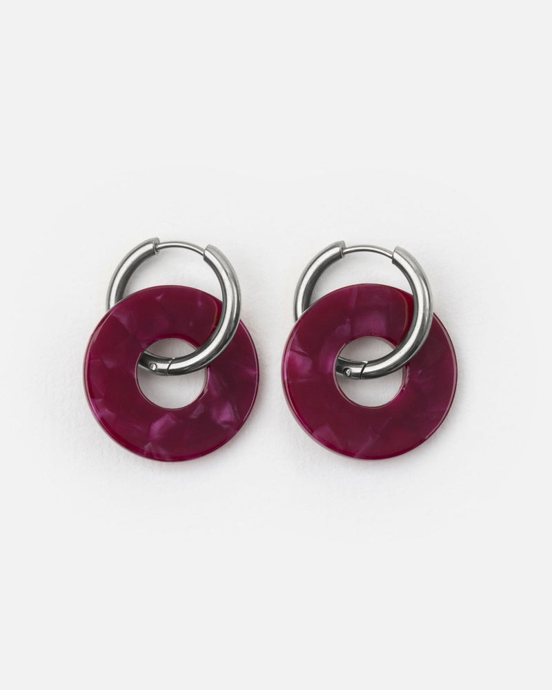 Donut Earrings - Cherry