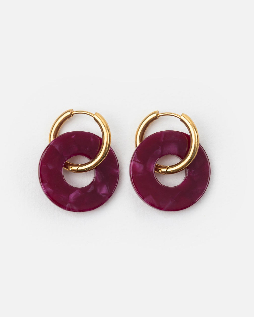 Boucles D'Oreilles Donuts - Cerise