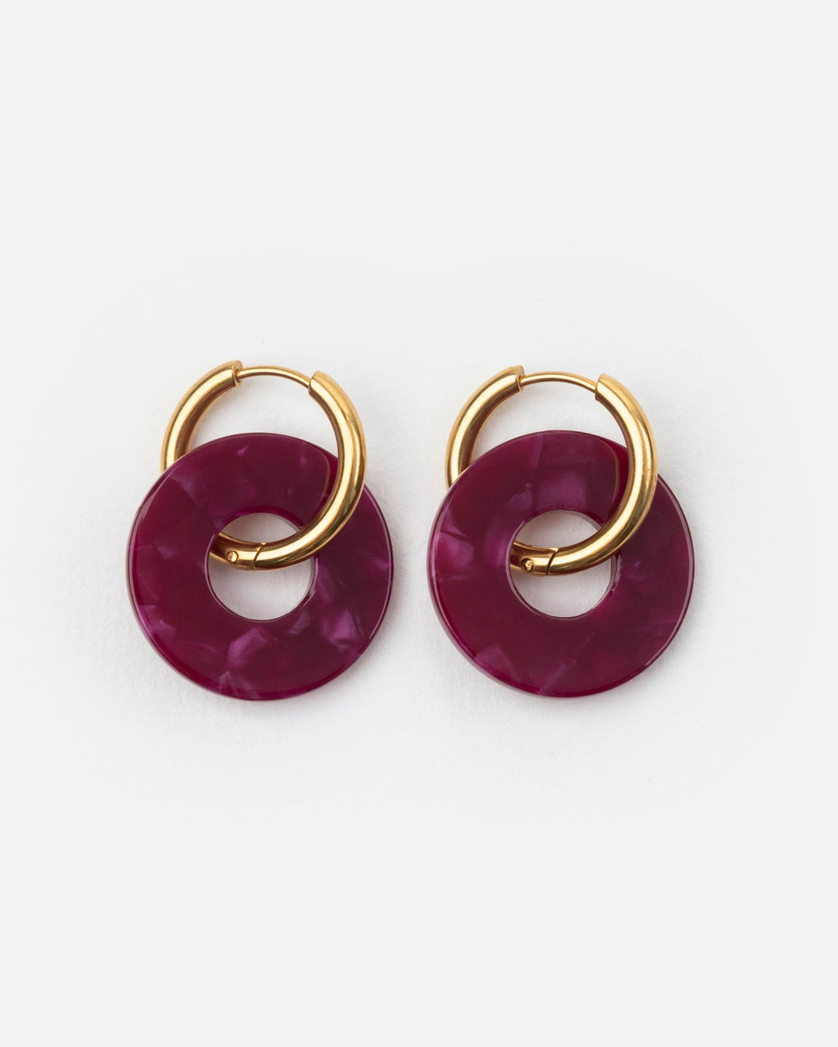 Boucles D'Oreilles Donuts - Cerise