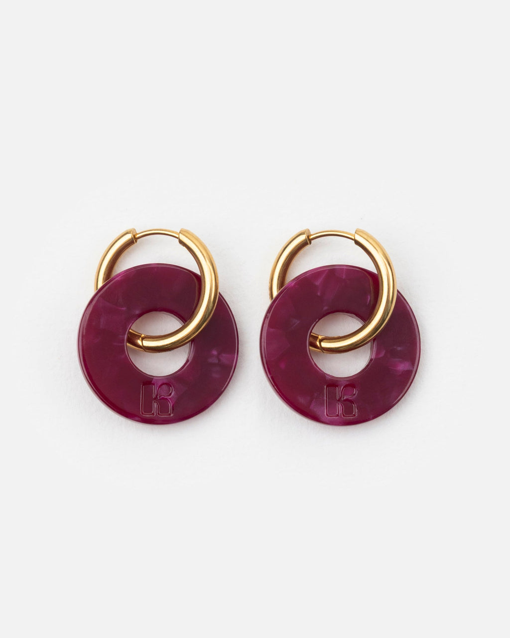 Boucles D'Oreilles Donuts - Cerise