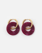 Boucles D'Oreilles Donuts - Cerise
