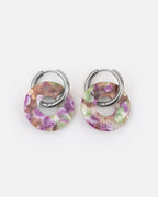 Boucles D'Oreilles Donuts - Magenta Et Vert