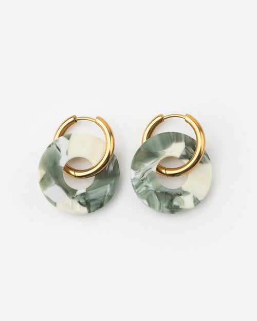 Pendientes Donut - Mármol