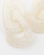 Boucles D'Oreilles Maillon - Irisé Blanc