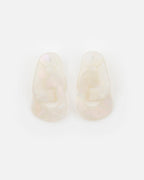 Boucles D'Oreilles Maillon - Irisé Blanc