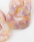 Boucles D'Oreilles Maillon - Rose Orangé