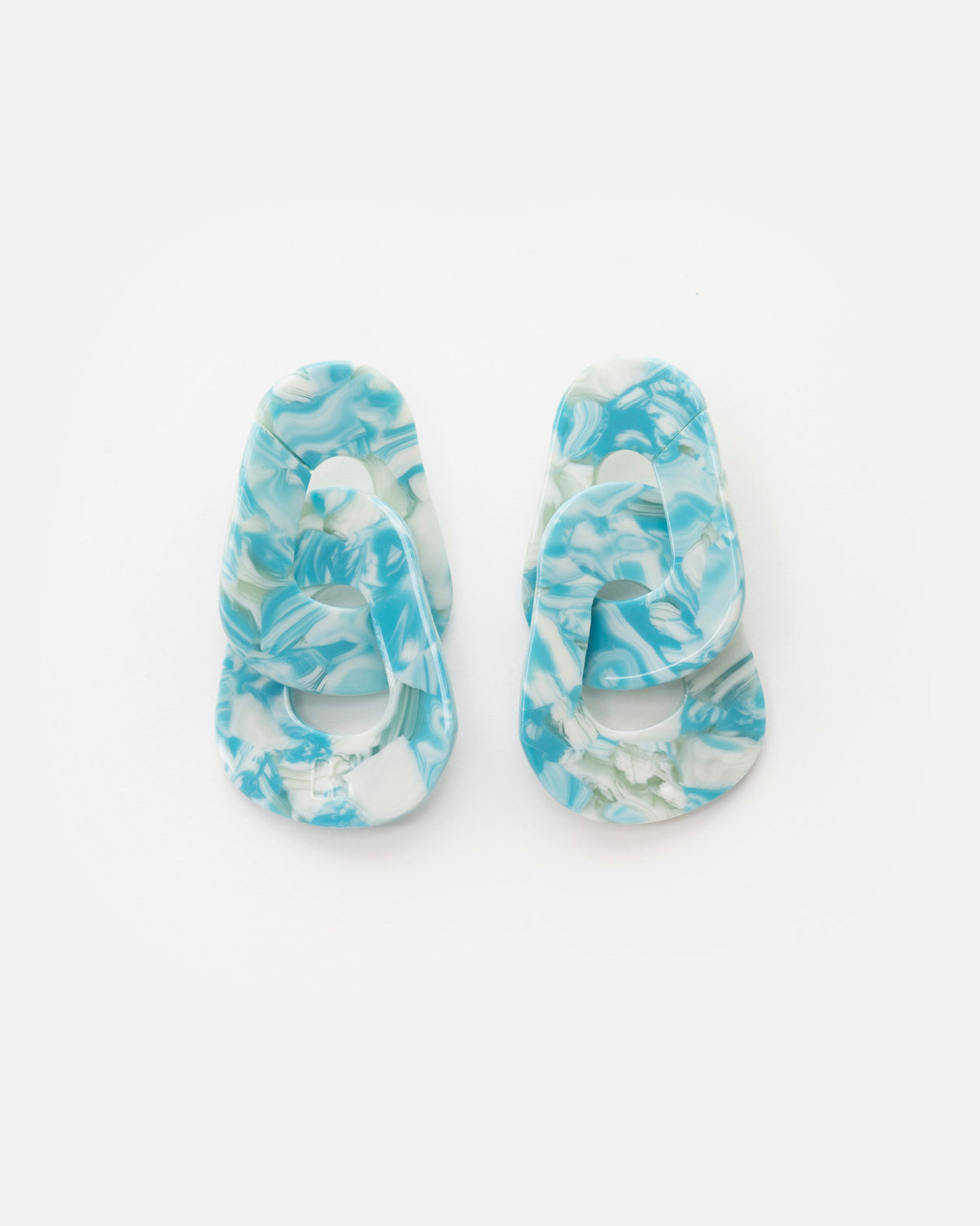 Boucles D'Oreilles Maillon - Turquoise