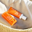Cream and stick sun care respecting the oceans