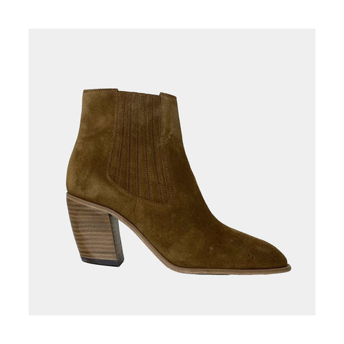 Boots Free Lance Dusty 65 - Cuir Velours Camel Siena